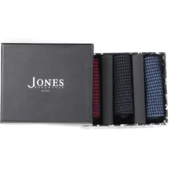 Jones Bootmaker 3 Pack Dogtooth Cotton Socks -