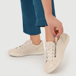 Women Josef Seibel All-Leather Dual-Fastening Trainers -