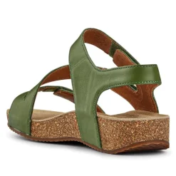 Women Josef Seibel All-Leather Touch-Fasten Sandals -
