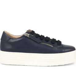 Women Jones Bootmaker Amaliada Leather Platform Trainers -