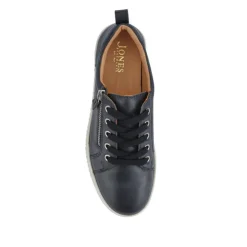 Women Jones Bootmaker Azure Leather Wide-Fit Trainers -