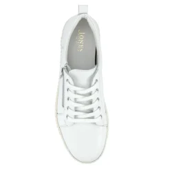 Women Jones Bootmaker Azure Leather Wide-Fit Trainers -