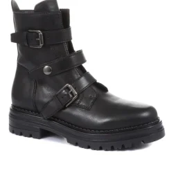 Women Jones Bootmaker Casimira Buckle Biker Boots -