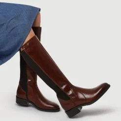 Women Jones Bootmaker Ellisia Leather Stretch-Fit Long Boots -