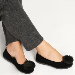 Women Jones Bootmaker Erika Pom Pom Slippers -