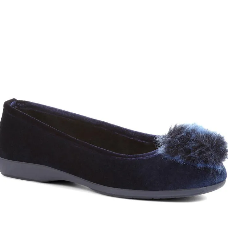 Women Jones Bootmaker Erika Pom Pom Slippers -
