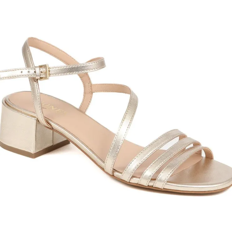 Women Jones Bootmaker Ginette2 Heeled Leather Sandals -