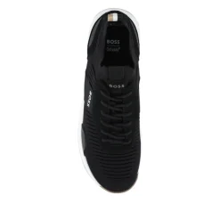 Hugo Boss Knitted-Upper Trainers W/ Branding & Suede Trims -