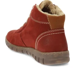 Women Josef Seibel Leather Faux-Fur-Lined Ankle Boots -
