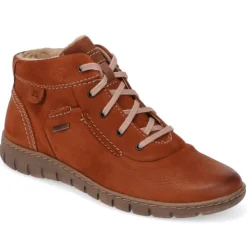 Women Josef Seibel Leather Faux-Fur-Lined Ankle Boots -