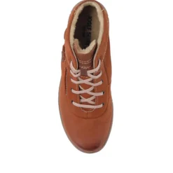 Women Josef Seibel Leather Faux-Fur-Lined Ankle Boots -