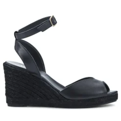Women Jones Bootmaker Leather Wedge-Heeled Sandals -