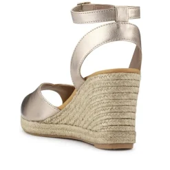 Women Jones Bootmaker Leather Wedge-Heeled Sandals -