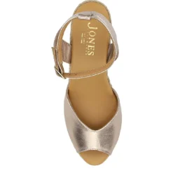 Women Jones Bootmaker Leather Wedge-Heeled Sandals -
