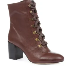 Women Jones Bootmaker Liana Lace-Up Heeled Ankle Boots -