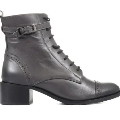 Women Jones Bootmaker Madie Heeled Leather Ankle Boots -