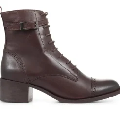 Women Jones Bootmaker Madie Heeled Leather Ankle Boots -