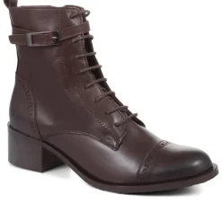 Women Jones Bootmaker Madie Heeled Leather Ankle Boots -