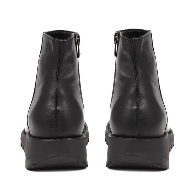 Women Jones Bootmaker Mariane Leather Wedge Ankle Boots -
