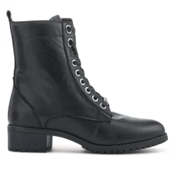 Women Jones Bootmaker Maura Leather Block Heel Boots -