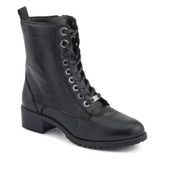 Women Jones Bootmaker Maura Leather Block Heel Boots -