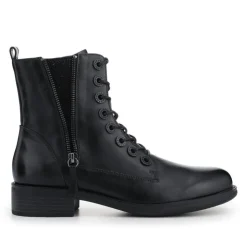 Women Jones Bootmaker Mckenna Leather Heeled Military Boots -