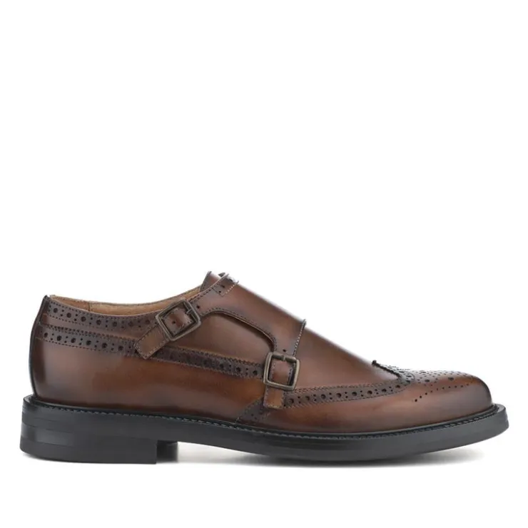 Jones Bootmaker Nathan Leather Double Monk Shoes -