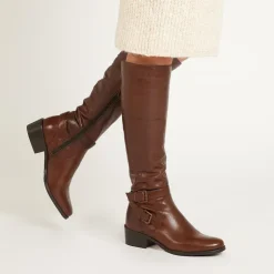Women Jones Bootmaker: Tailor Made Phoebe Medium Calf Fit Leather Knee-High Boots -