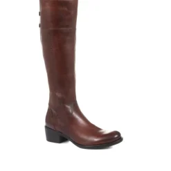 Women Rachel Slim Calf Fit Leather Rider Boots -