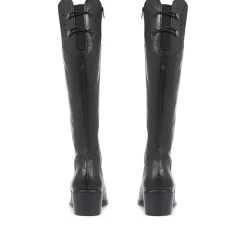 Women Rachel Slim Calf Fit Leather Rider Boots -