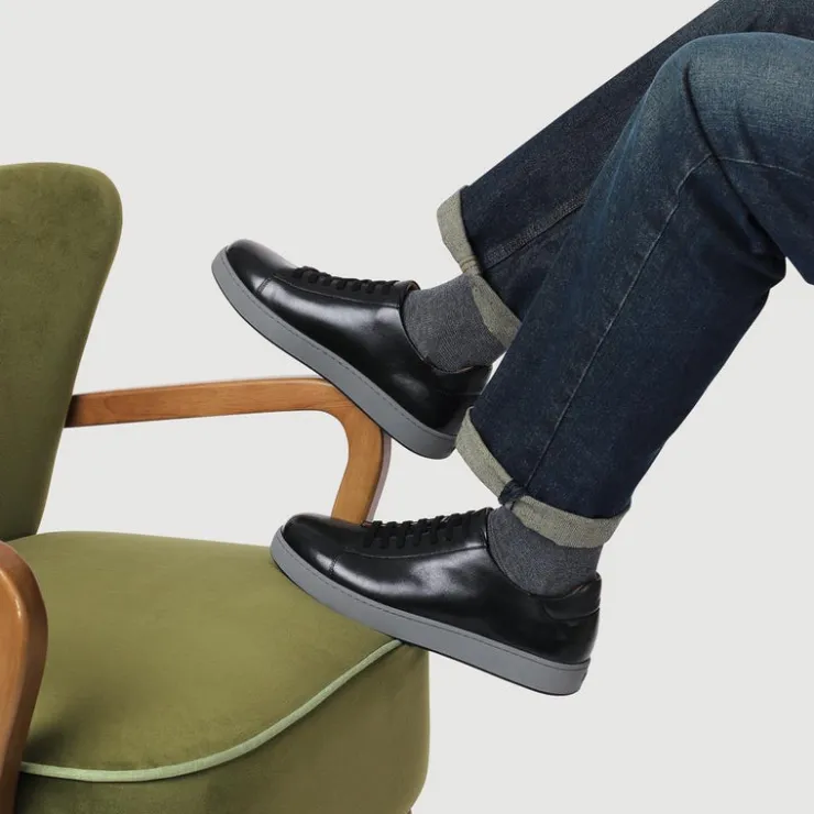 Simone Wide-Fit Leather Trainers -