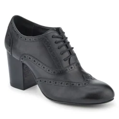 Women Jones Bootmaker Ulyssa Heeled Leather Brogue Shoes -