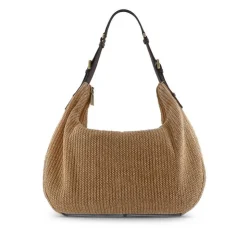Women Jones Bootmaker Waves Zipped Leather Shoulder Bag -