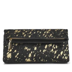 Women Jones Bootmaker Wylie Fold-Over Metallic Clutch -