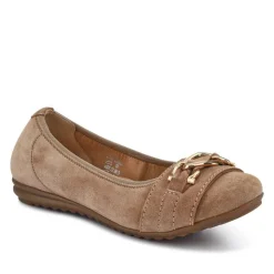 Women Jones Bootmaker Yvette Leather Wide-Fit Ballet Pumps -